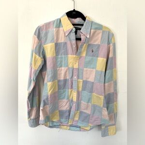 Ralph Lauren Pastel Patchwork Button Up